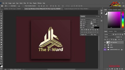 F Letter Logo Design in Photoshop