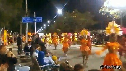 Comparsa Lonjas Bohemias desfilando en las Llamadas del Norte, Martha Gularte - Tacuarembó, Uruguay (19/02/2023)