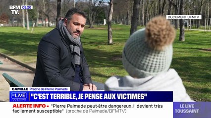 Extrait de l'interview par BFMTV de Camille, proche de Pierre Palmade qui se trouvait chez lui à Cély-en-Brière le jour même du dramatique accident et avec qui il partageait ses soirées "chemsex".