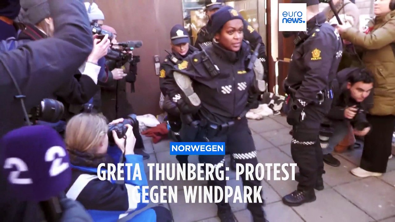 Thunberg protestiert in Oslo gegen Windpark