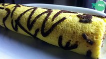 Gâteau roulé zébré au nutella