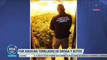 La FGR asegura toneladas de droga y autos en 52 cateos