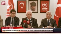 Doğu Perinçek: Hükümet AK Parti, MHP ve Vatan Partisi ortaklığında kurulabilir