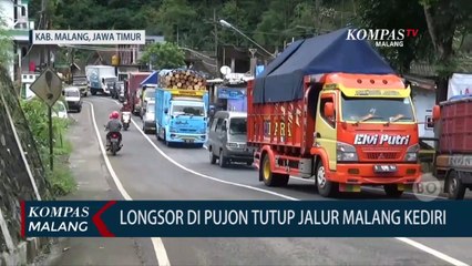 Tertimbun Longsor, Jalur Malang - Kediri Terputus