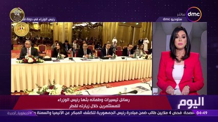 اليوم الاعلامية دنيا عصمت رسائل تيسيرات وطمأنه بثها رئيس الوزراء للمستثمرين خلال زيارته لقطر