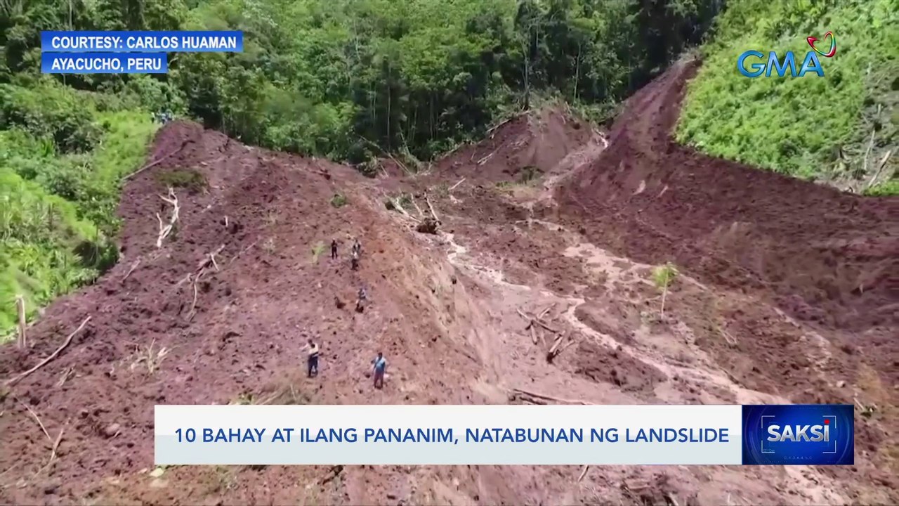 10 bahay at ilang pananim, natabunan ng landslide | Saksi