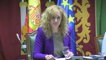 La alcaldesa de Maracena, Berta Linares, durante el pleno extraordinario