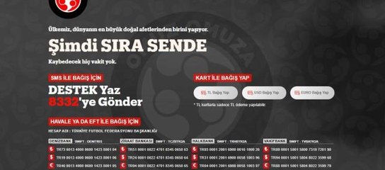 TFF ne kadar bağış yaptı? Omuz Omuza TFF kaç TL bağış yaptı?