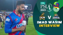 Imad Wasim Interview | Peshawar Zalmi vs Karachi Kings | Match 17 | HBL PSL 8 | MI2T