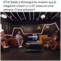 Naldo e Moranguinho chocaram ao falar em entrevista quantas vezes foram pra cama em uma semana.