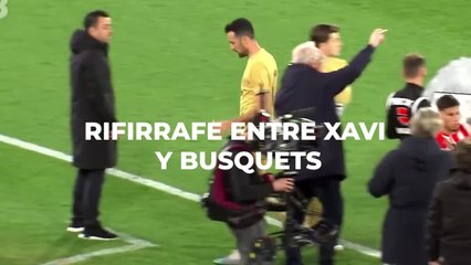 Download Video: El rifirrafe entre Xavi y Busquets en Almería