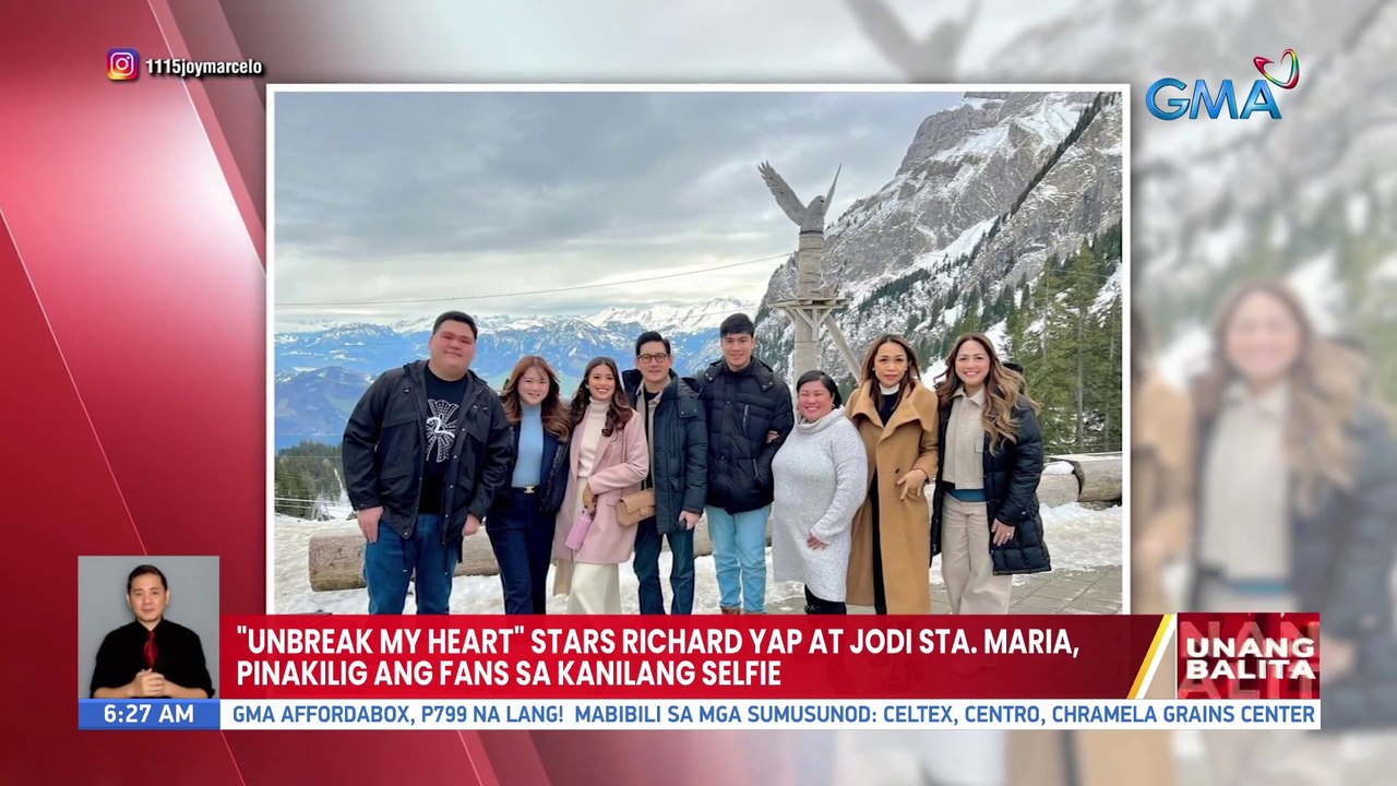 "Unbreak My Heart" stars Richard Yap at Jodi Sta. Maria, pinakilig ang fans sa kanilang selfie | UB