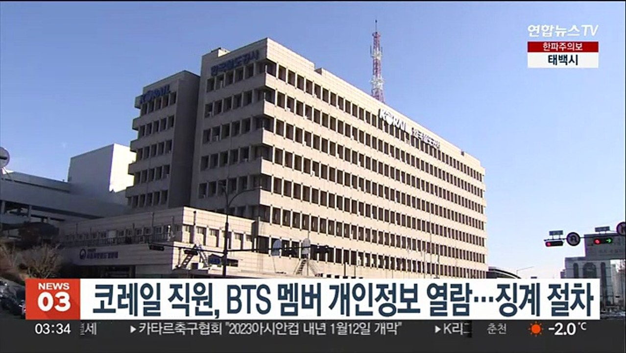 코레일 직원, BTS 멤버 개인정보 열람…징계 절차