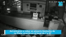Así entraron a robar en pizzería Kentucky de La Plata: ocurrió en el local de 7 y 47
