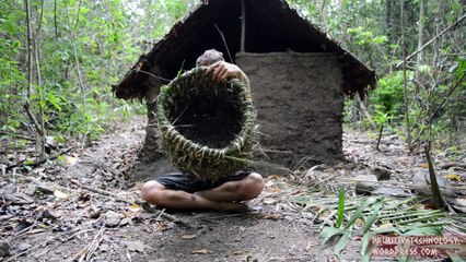 Baskets and stone hatchet
