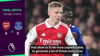 Скачать видео: Arteta hails Zinchenko's 'something different' as Arsenal hammer Everton