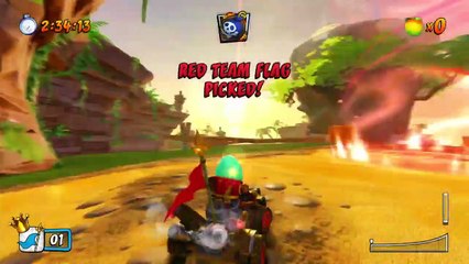 Skull Rock Capture The Flag Gameplay - Crash Team Racing Nitro-Fueled