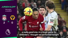 Van Dijk needed goal and good performance v Wolves - Klopp