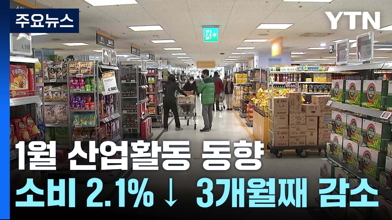 소비 석 달째 감소·생산은 0.5%↑..."경기 부진 계속" / YTN