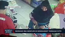 Seorang Ibu Mencuri di Minimarket Terekam CCTV