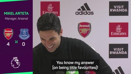 Arteta laughs off question on Arsenal being title favourites