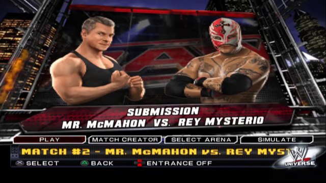 WWE SmackDown vs Raw 2011 Mr. McMahon vs Rey Mysterio