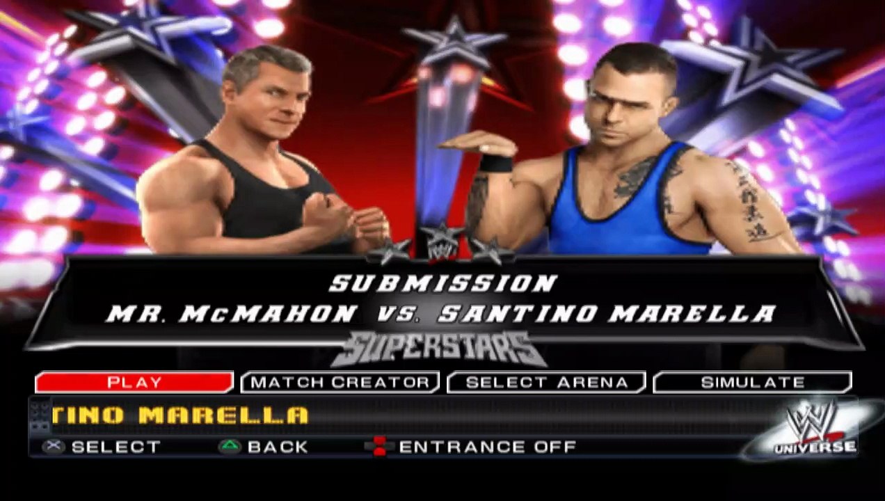 WWE SmackDown vs. Raw 2011 Mr. McMahon vs Santino Marella