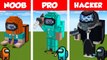 Minecraft NOOB vs PRO vs HACKER_ AMONG US HOUSE BUILD CHALLENGE in Minecraft _ Animation