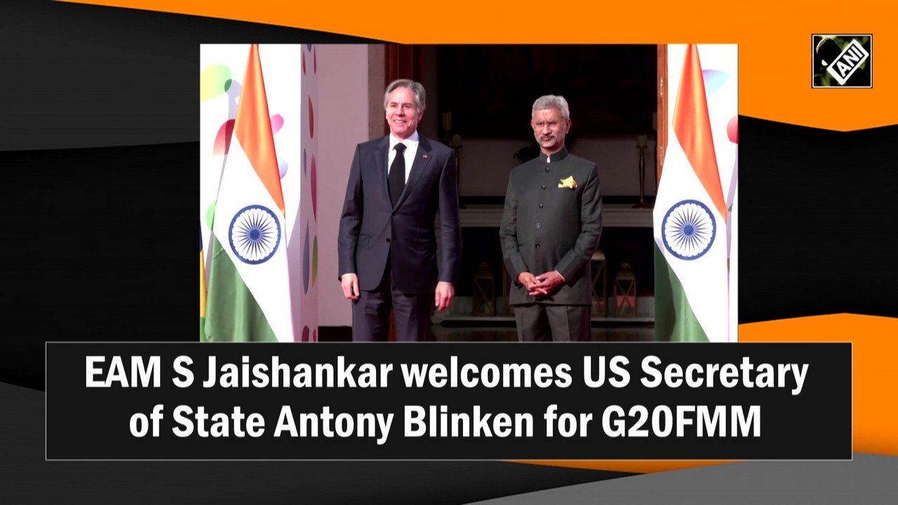 EAM S Jaishankar welcomes US Secretary of State Antony Blinken for G20FMM