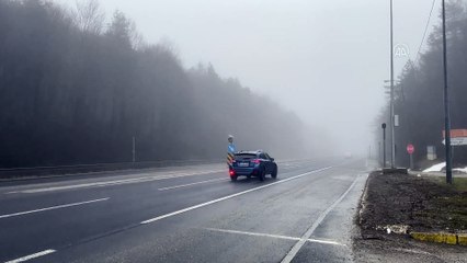 Bolu Dağı'nda sis etkili oldu