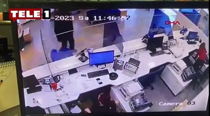 Oyuncak tabancalı banka soygununun görüntüleri çıktı