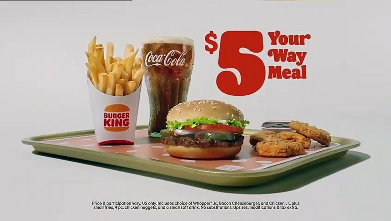 Burger King Commercial 2023 - (USA) • $5 Your Way Meal pic