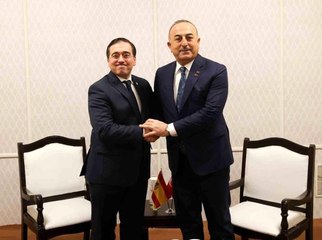 Bakan Çavuşoğlu, BAE'li ve İspanyol mevkidaşlarıyla ile görüştü