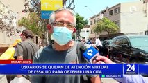 EsSalud: pacientes hacen largas colas por una cita en policlínico Suárez en Miraflores
