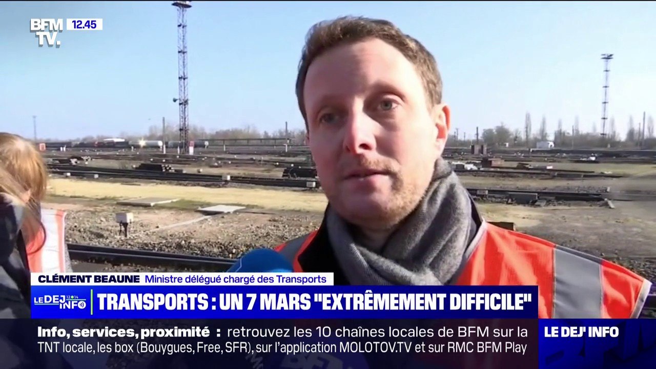 Clément Beaune sur la grève du 7 mars: "Dans les transports publics, on sait que ça va être une journée extrêmement difficile"