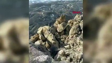 Malatya'da depremler nedeniyle oluşan yarıklar böyle görüntülendi