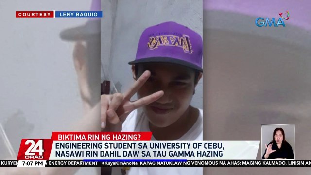 Engineering student sa University of Cebu, nasawi rin dahil daw sa Tau Gamma hazing | 24 Oras