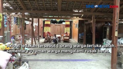 Tabung Gas untuk Balon Udara Meledak, 1 Warga Luka Parah dan 3 Rumah Rusak
