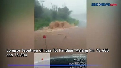 Longsor dan Air Menyembur ke Jalan Tol Pandaan-Malang, Arus Lalin Dialihkan
