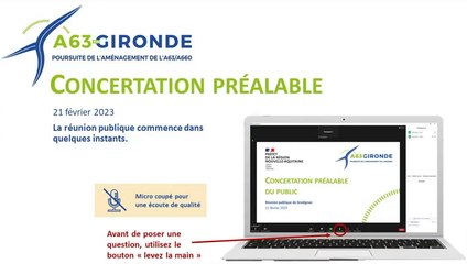 Poursuite de l'aménagement de l'A63_A660 - Réunion publique de Gradignan (33) du 21/02/2023