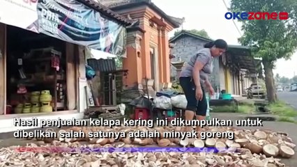 Minyak Goreng Mahal, IRT di Gianyar jadi Pengepul Kelapa Kering
