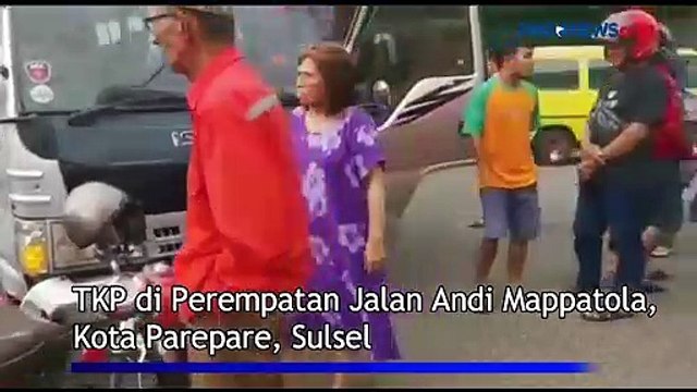 Terobos Lampu Merah, Ambulans Bawa Jenazah Tabrak Motor di Parepare