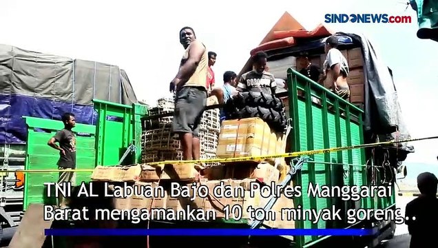 TNI AL Labuan Bajo Amankan 26 Kendaraan dan 10 Ton Minyak Goreng