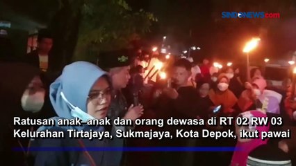 Sambut Bulan Suci Ramadhan, Warga Depok Pawai Obor