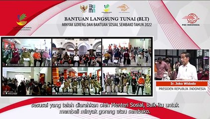 Presiden Salurkan BLT Minyak Goreng di Pos Bloc Jakarta
