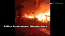 Pasar Kota Nopan Terbakar, 5 Rumah Makan dan 5 Kios Ludes Dilalap Api