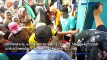 Antre Minyak Goreng Curah di Sampang, Emak-emak Terjatuh dan Bocah Menangis