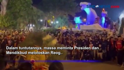Aksi Protes Klaim Reog oleh Malaysia Berlanjut, Seniman Turun ke Jalan di Ponorogo