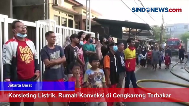 Korsleting Listrik, Rumah Konveksi di Cengkareng Terbakar