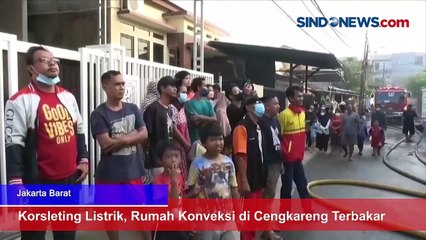 Korsleting Listrik, Rumah Konveksi di Cengkareng Terbakar